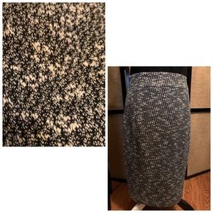 Beautiful black white tweed skirt